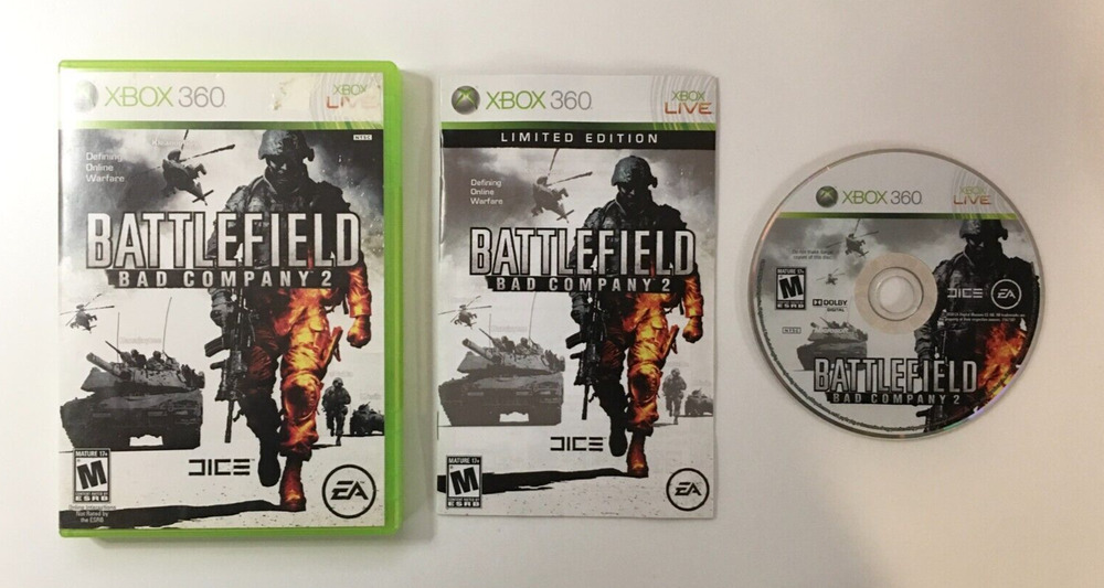 Battlefield: Bad Company 2 (Microsoft Xbox 360, 2010) EA - CIB Complete